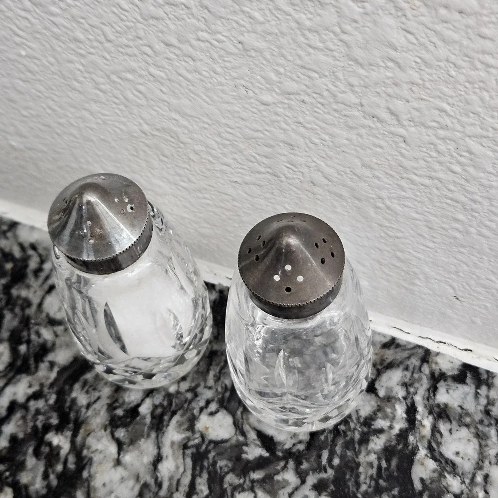 VINTAGE Waterford Crystal LISMORE Salt & Pepper‎ Shaker Set